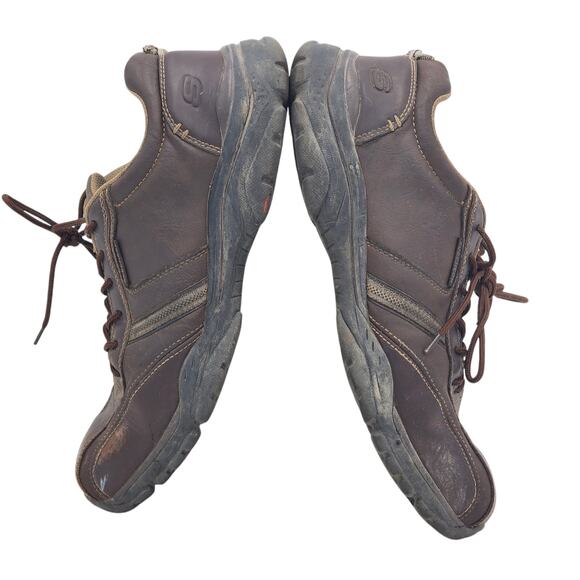 Skechers Shoes Mens 12 Relaxed Fit Leather Air Cooled Memory Foam Sneakers 65419 main image 12